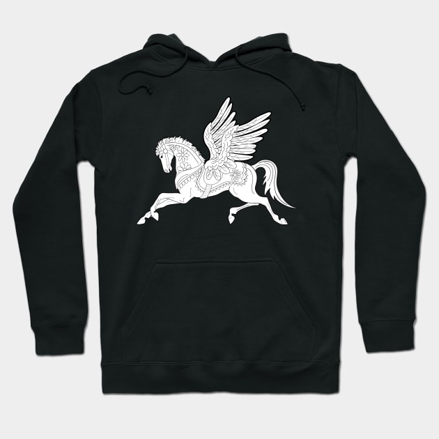 Floral Pegasus Hoodie by SWON Design